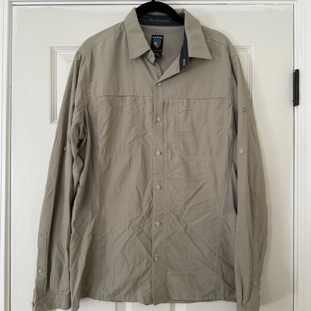 Kuhl Men's Light Tan Button-Up Shirt